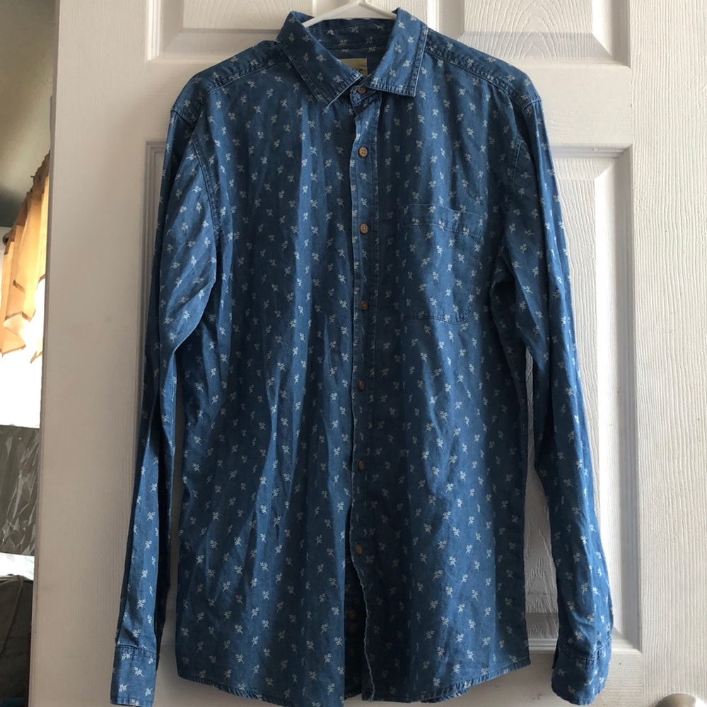Mens TRUE CRAFT Dressy Casual Jean Shirt